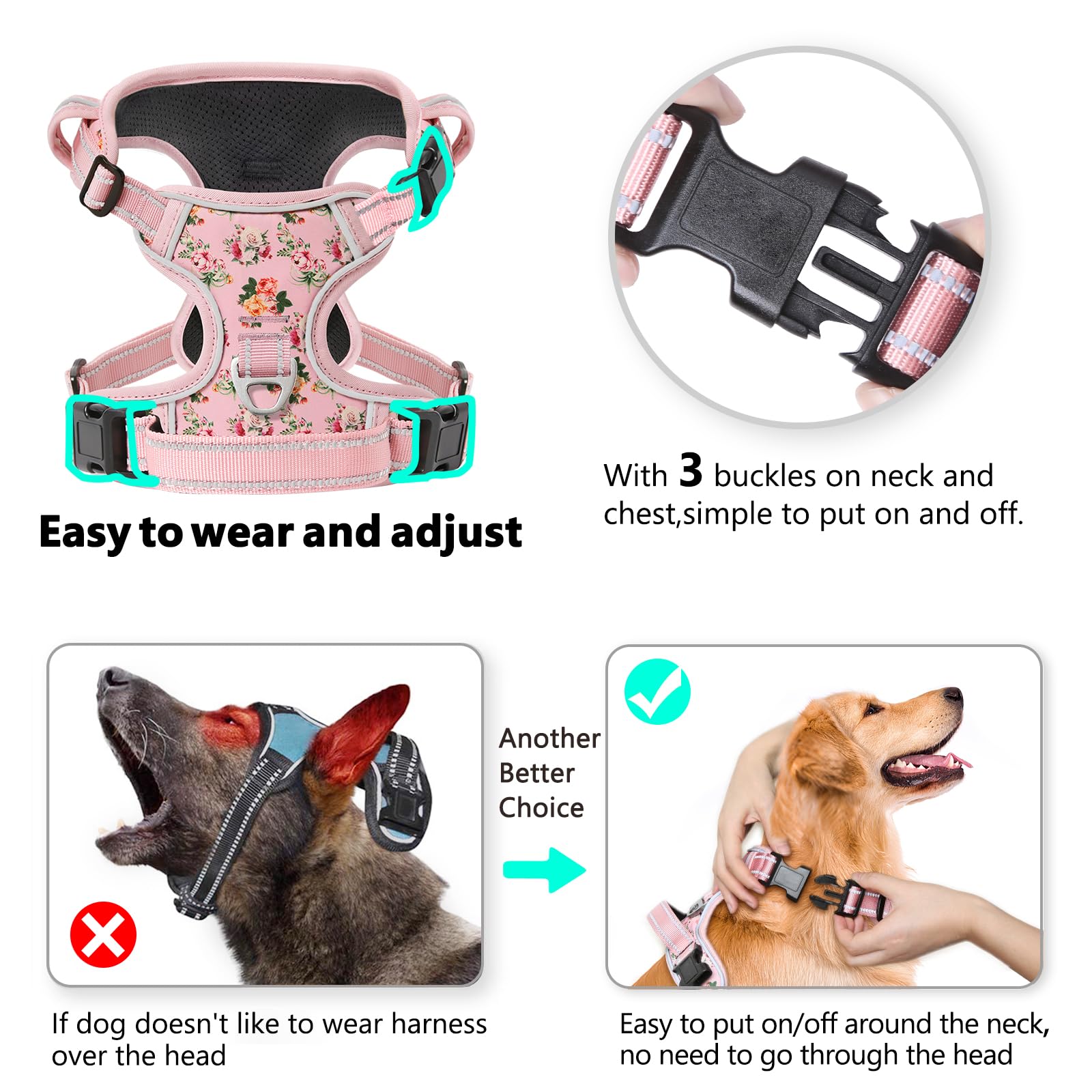 Timos No Pull Harness front-clip enables safer front-pull control on walks