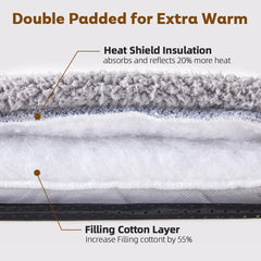 TIMSUNBER Self Warming Cat Bed in-use demonstrates non-slip bottom for stable resting.