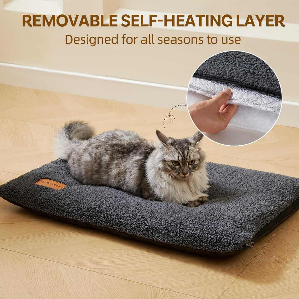 TIMSUNBER self-warming cat bed non-slip bottom keeps mat in place