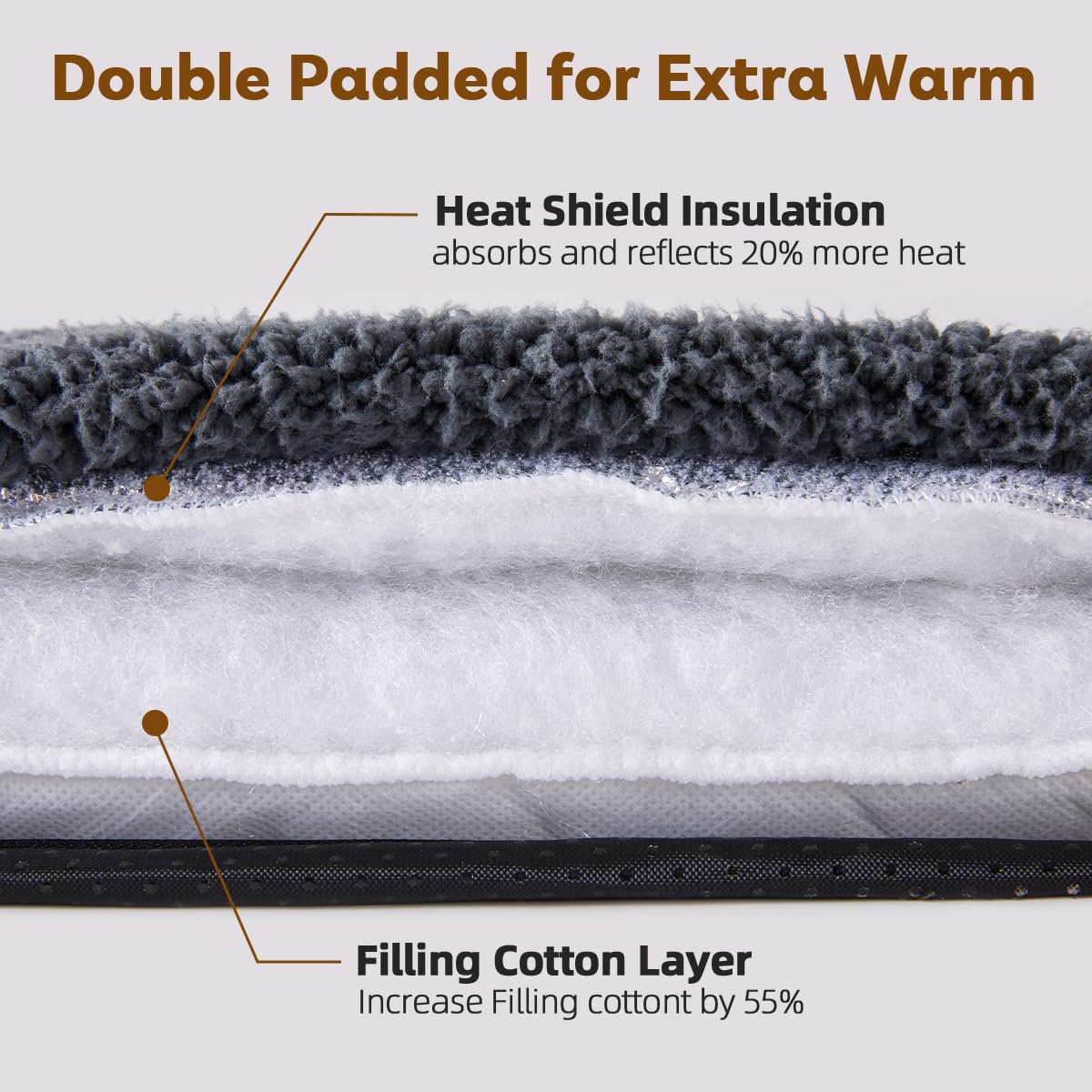 TIMSUNBER self-warming cat bed removable cover ready for washing