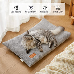 TIMSUNBER Self Warming Cat Bed removable-cover demonstrates easy cleaning.