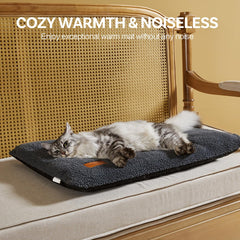 TIMSUNBER self-warming cat bed thermal layer closeup shows heat reflection