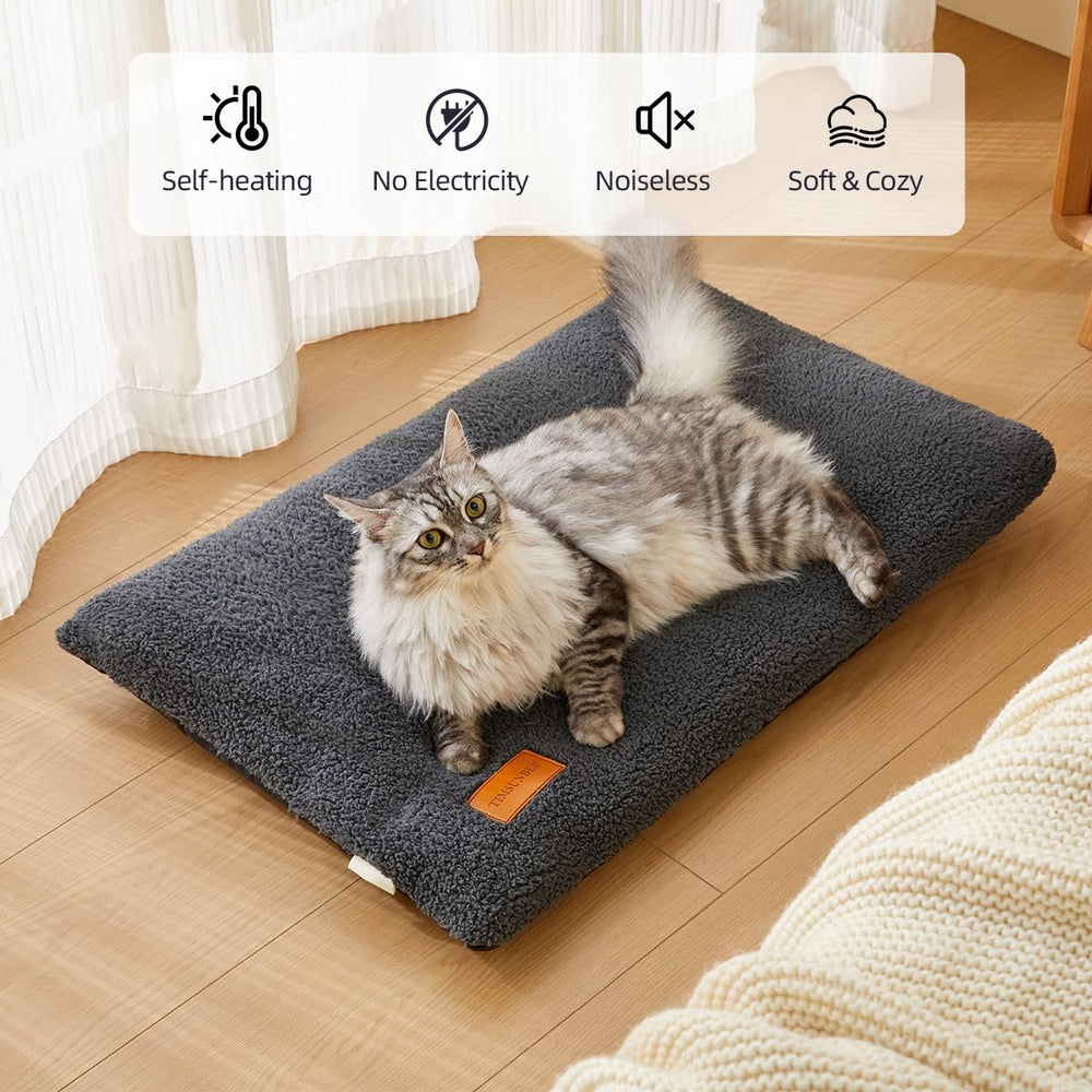 TIMSUNBER self-warming cat bed wash-ready cover for easy care