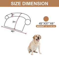 Tinaco Calming Bed Mat three sided bolster forms a cozy nest for dogs and cats