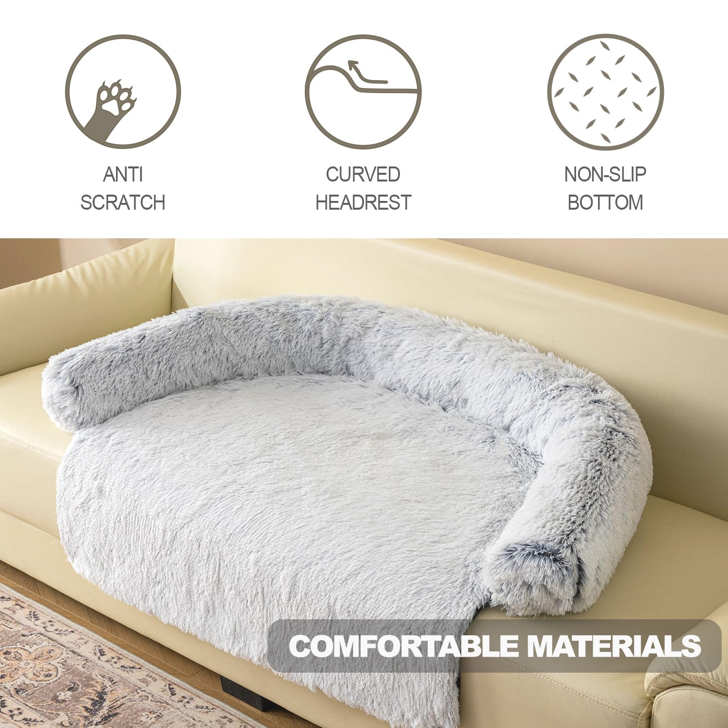 Tinaco plush long fur surface provides warm, cozy comfort.