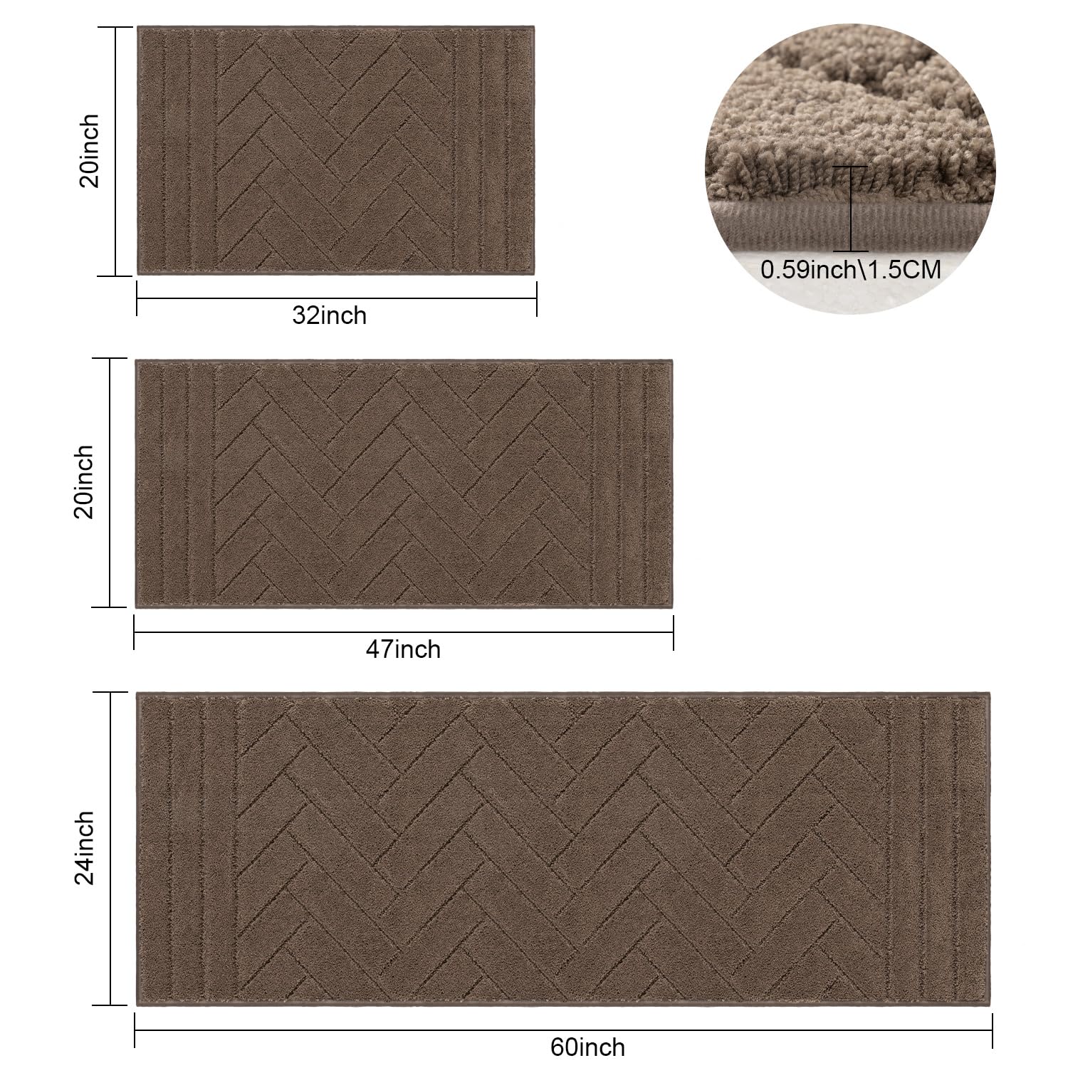 Tindbea dog mat latte low-profile image shows slim 0.4-inch design