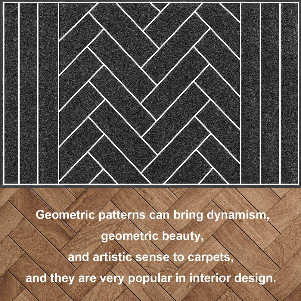 Tindbea front-entry rug soft backing adds welcoming comfort.