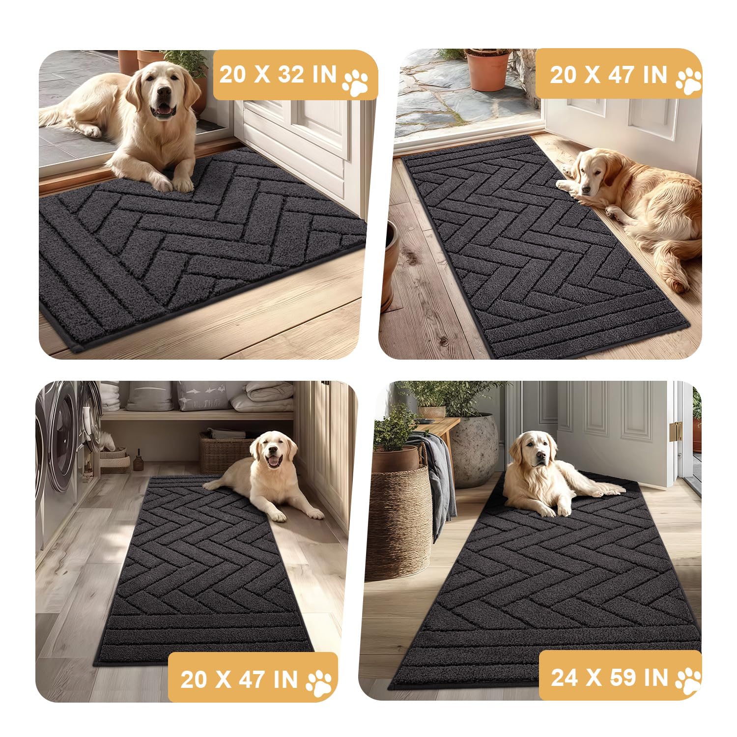 Tindbea patio mat helps keep your porch cleaner after walks.