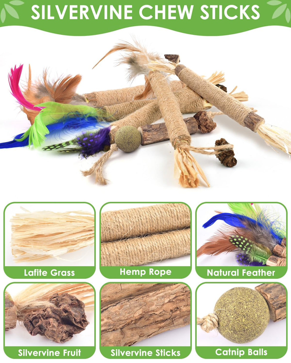 TINDTOP cat chews silvervine stick demonstrating dental cleaning action.