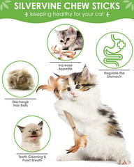 TINDTOP Silvervine Sticks feather toy engages cats and promotes interactive enrichment during play.