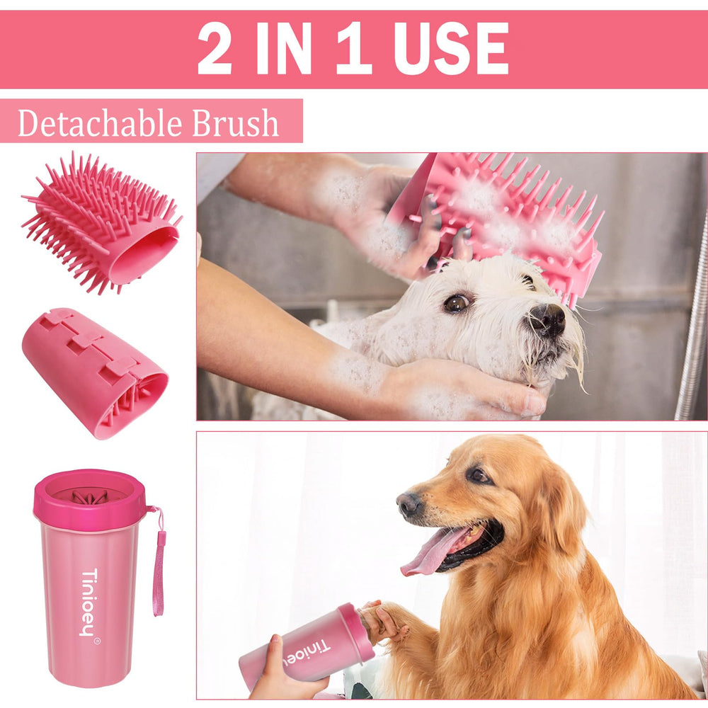 Tinioey dog paw protector kit complete image shows all-in-one solution for messy paws.