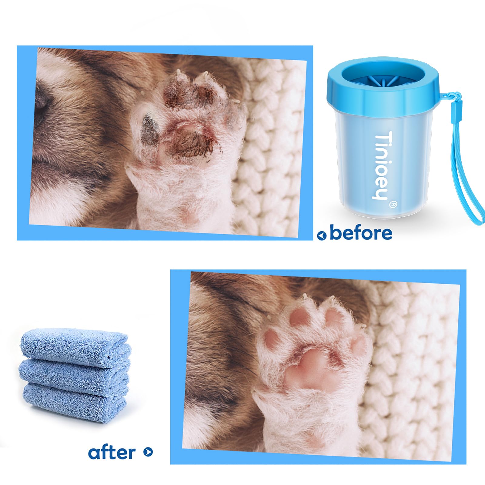 Tinioey paw-cleaner-kit shows a complete at home paw care routine