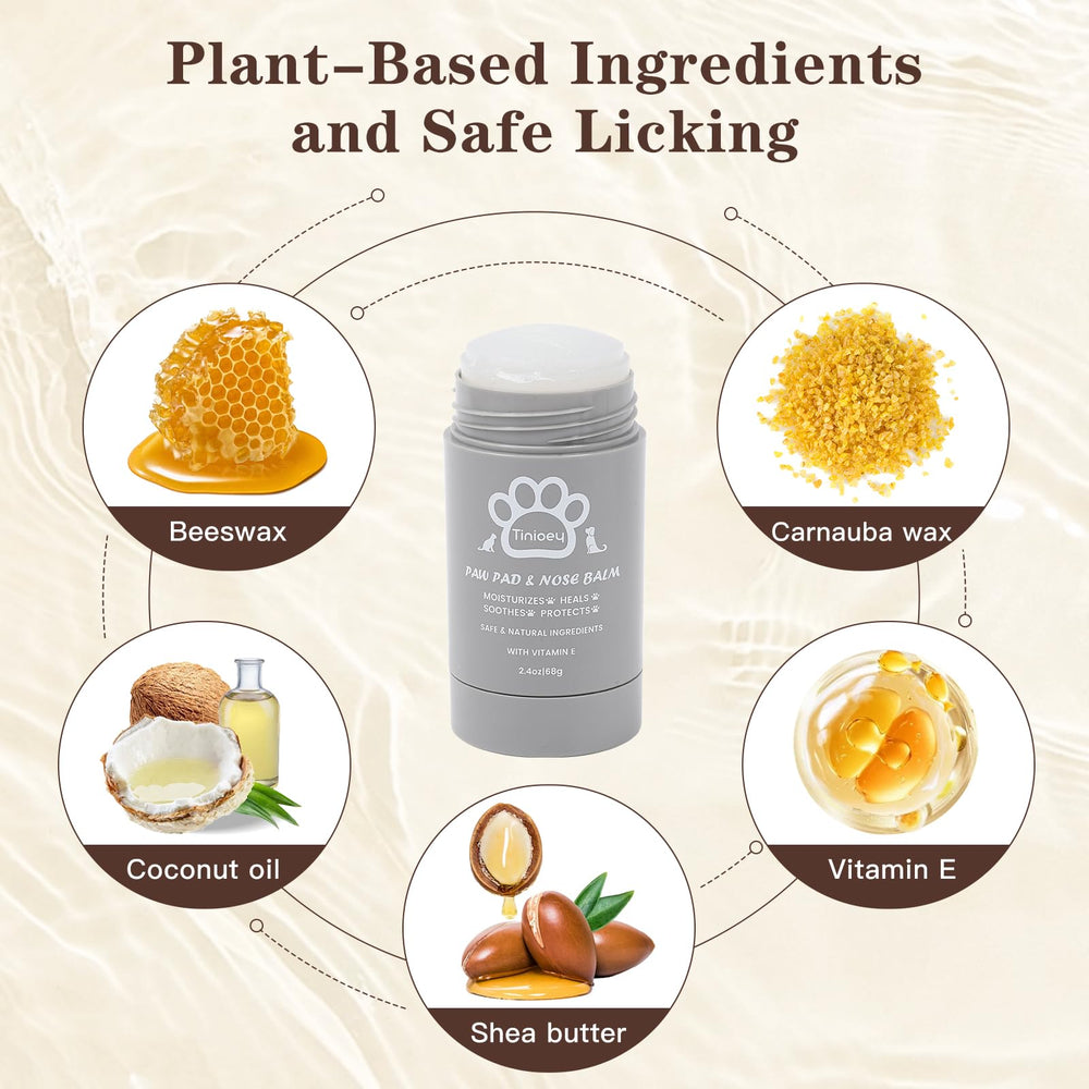 Tinioey paw pad closeup highlights protective, moisturizing texture for dry pads