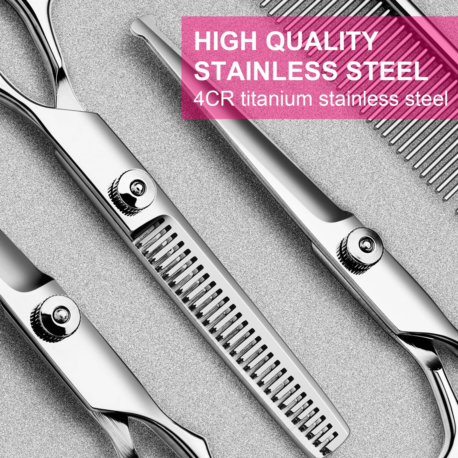 TINMARDA 6in1 dog grooming kit curved scissors ideal for ears and head shaping