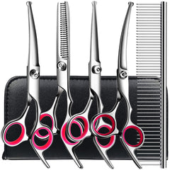 TINMARDA 6in1 dog grooming kit straight scissors for precise trims