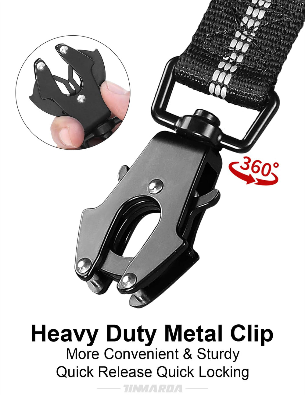 Tinmarda heavy-duty leash with bungee shows controlled stretch for smoother, gentler dog jogs