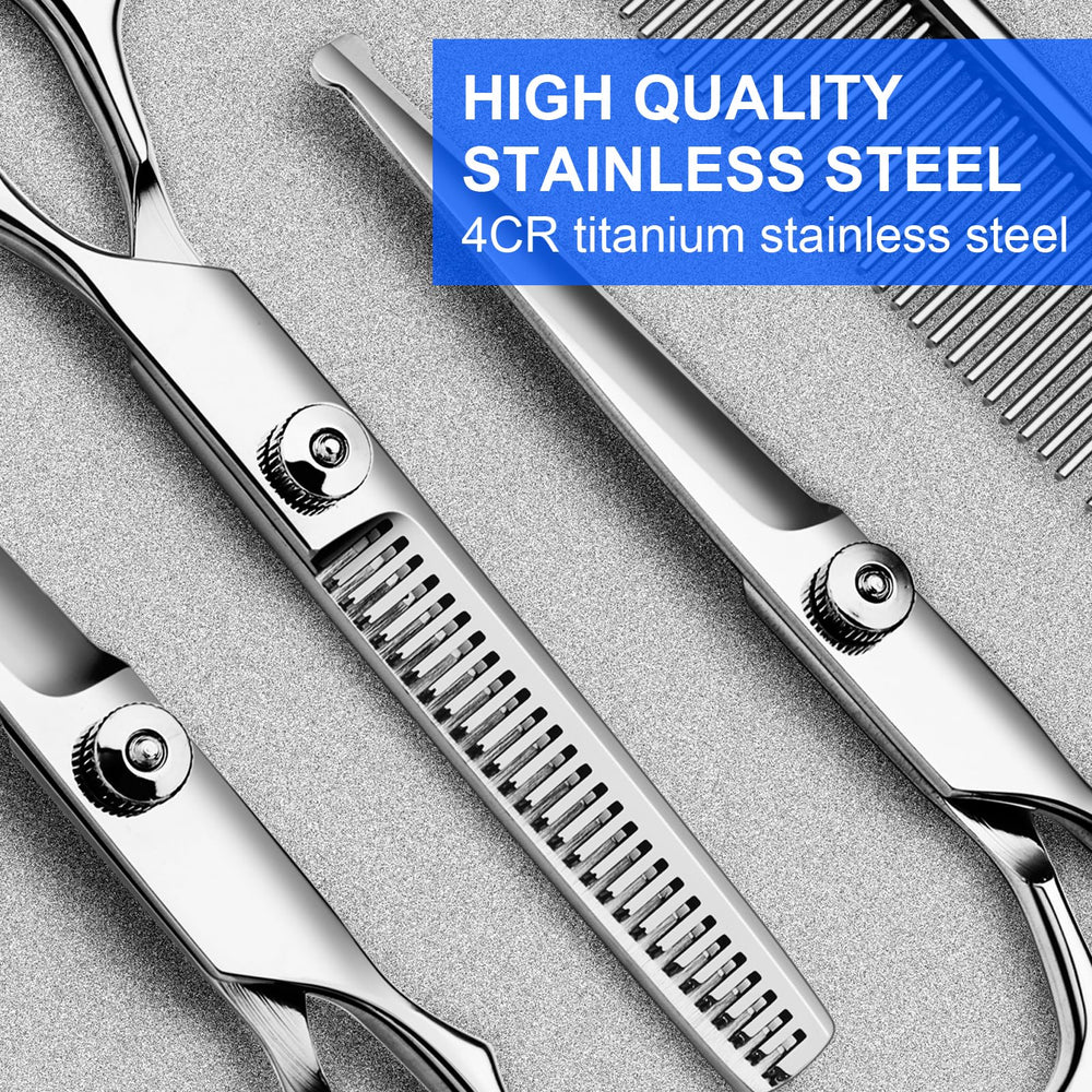 TINMARDA straight dog scissors 6.5 inch deliver precise cuts for legs and back fur.