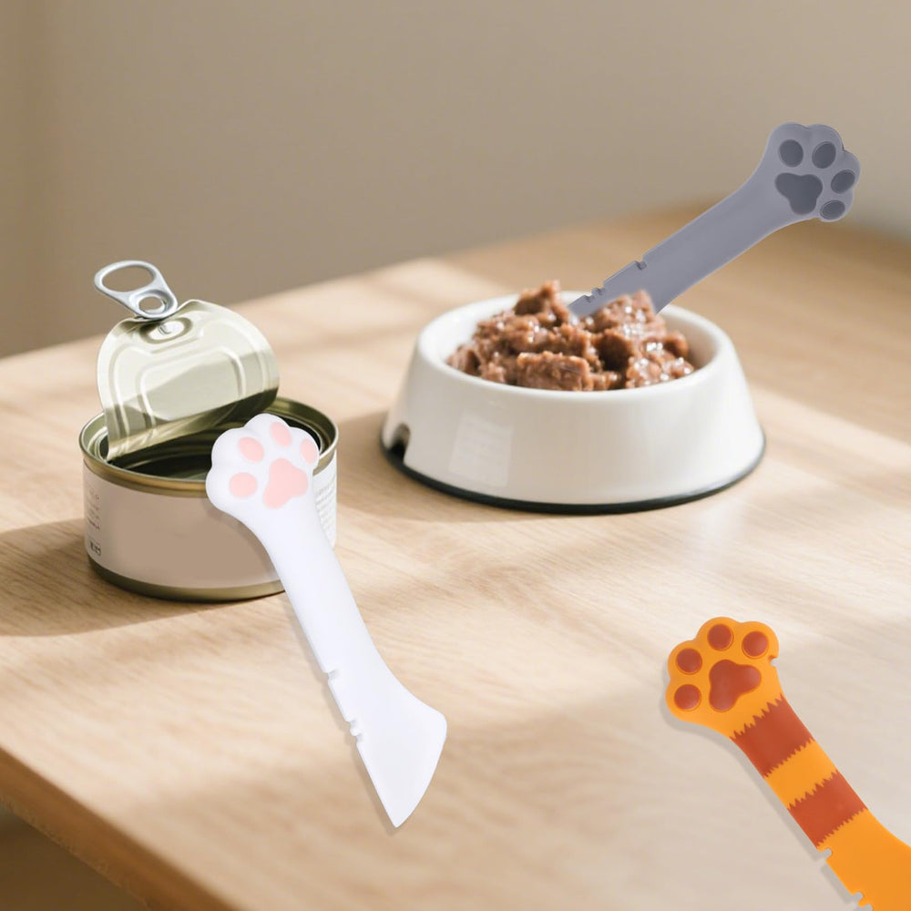 Tinoaly multicolor-spoons-pack: three colors for quick pet-meal prep.