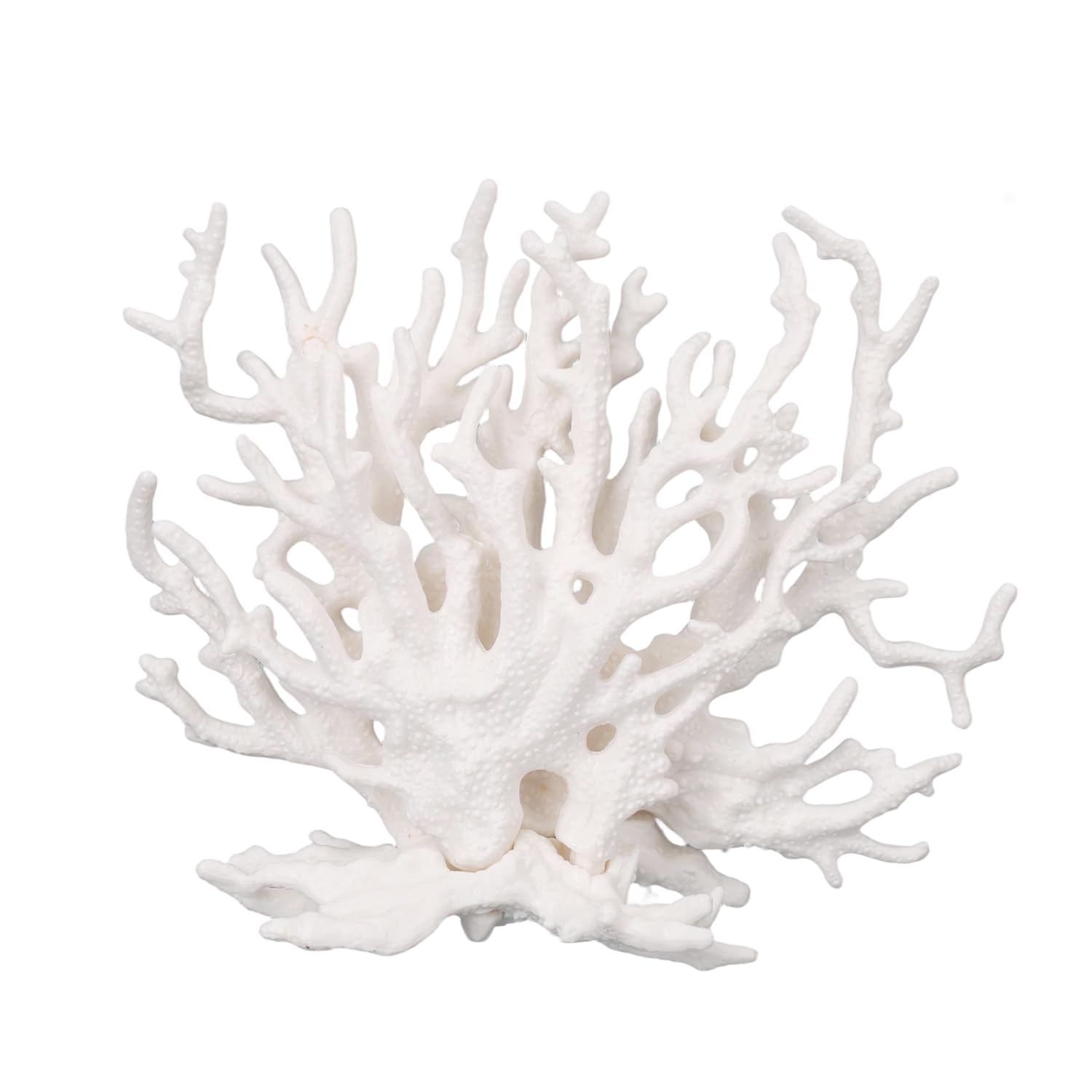 Tinoaly white resin coral reef decor for fish tank adds natural underwater ambiance and hiding spots
