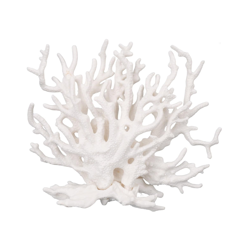 Tinoaly white resin coral reef decor for fish tank adds natural underwater ambiance and hiding spots
