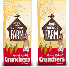 Tiny Friends Farm Russel Rabbit Crunchers 4.2oz, crunchy carrot treats for daily rewards.