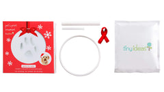Tiny Ideas paw print ornament kit clay presents easy, no-mess impression for pet memories.