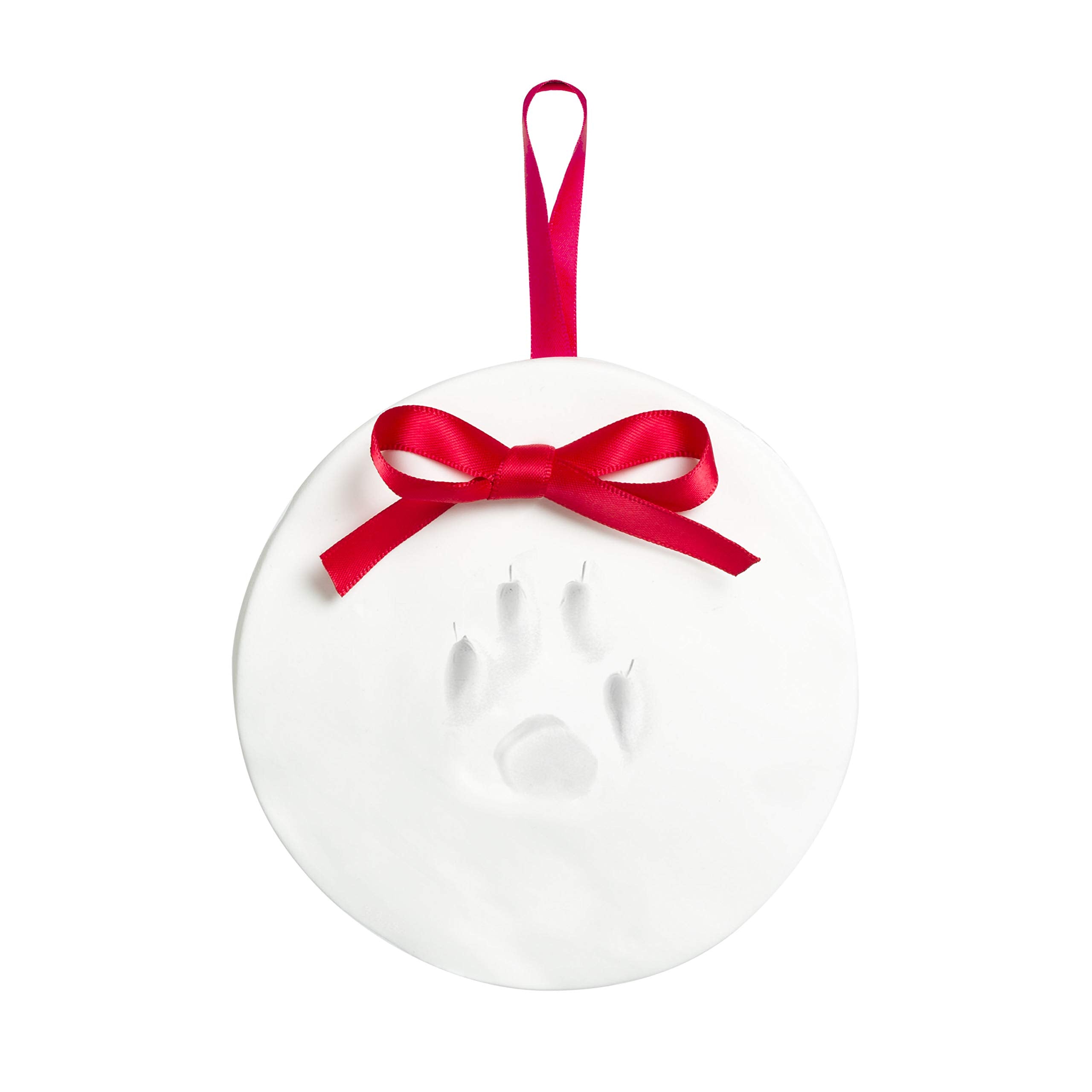 Tiny Ideas paw print ornament kit package shows all included tools for a simple keepsake.