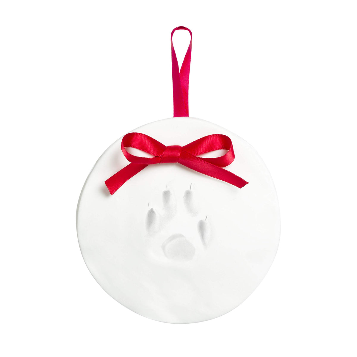 Tiny Ideas paw print ornament kit package shows all included tools for a simple keepsake.