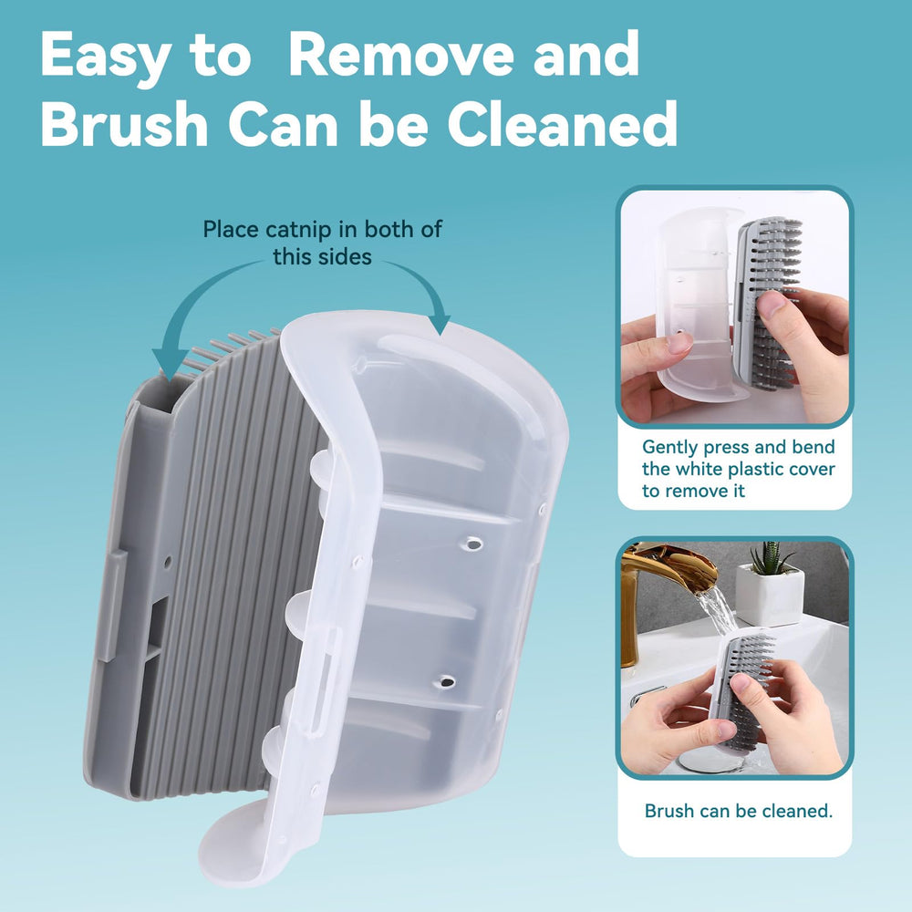 Tiny Pets soft-bristles image emphasizes gentle massage for sensitive skin areas.