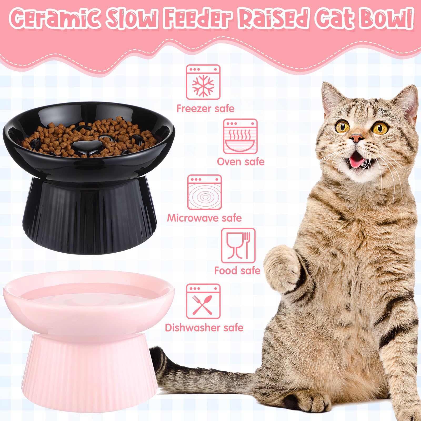 Tioncy 2-pack bowls versatile for food and water across home spots.