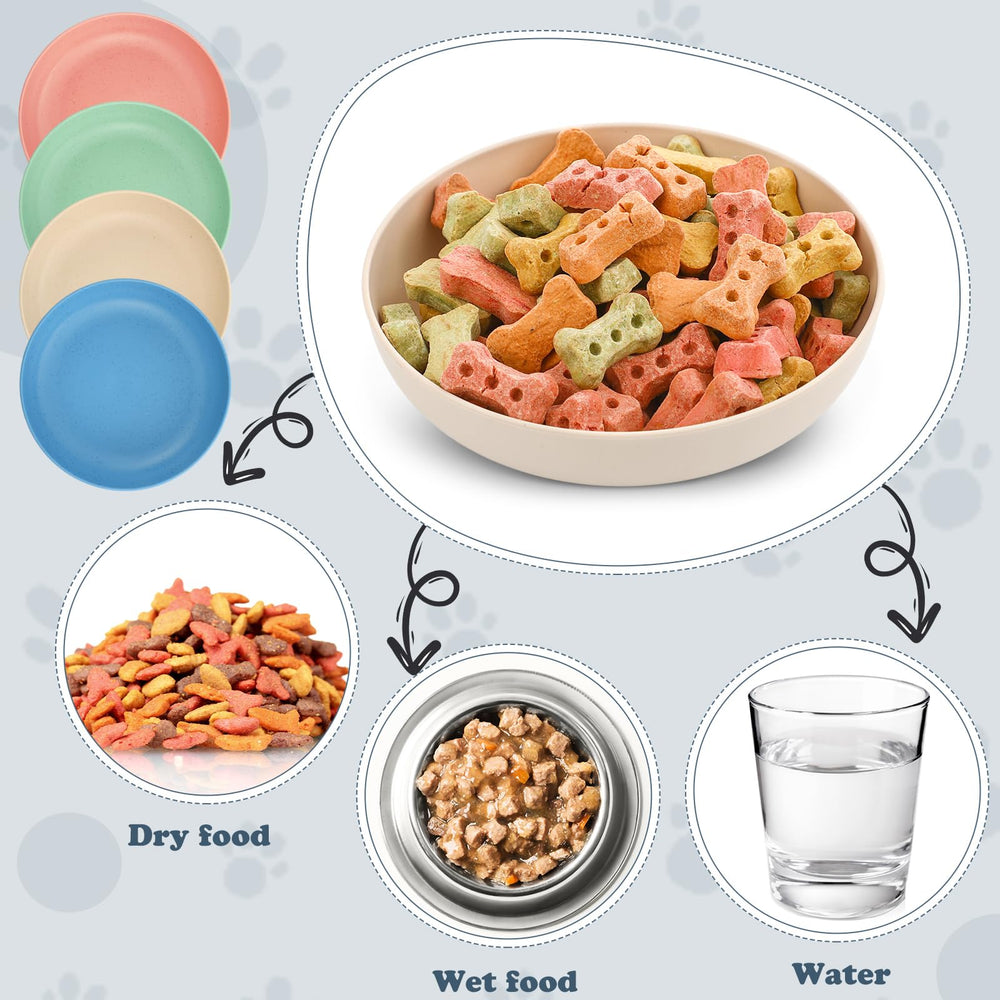 Tioncy fatigue-relief cat bowl green set — lightweight portable feeding bowls