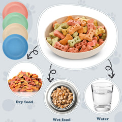 Tioncy fatigue-relief cat bowl green set — lightweight portable feeding bowls