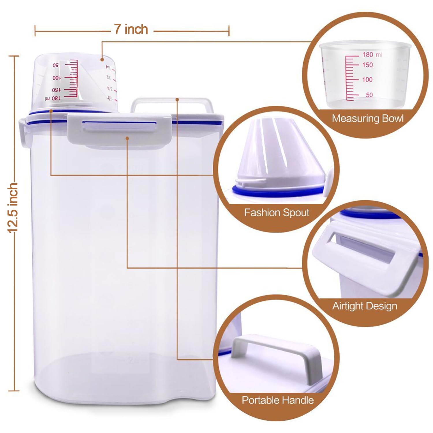 TIOVERY airtight storage shows contents at a glance.