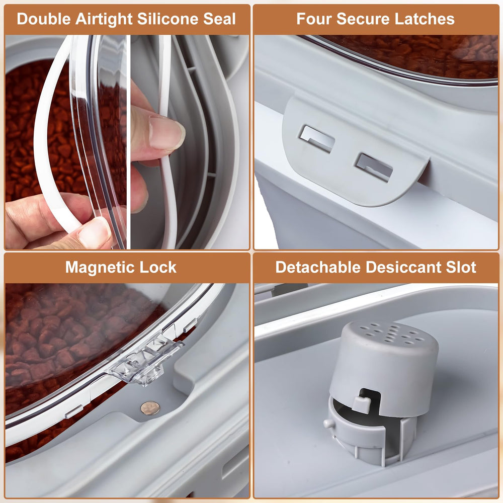 TIOVERY airtight lid with magnetic closure allows easy access and freshness.