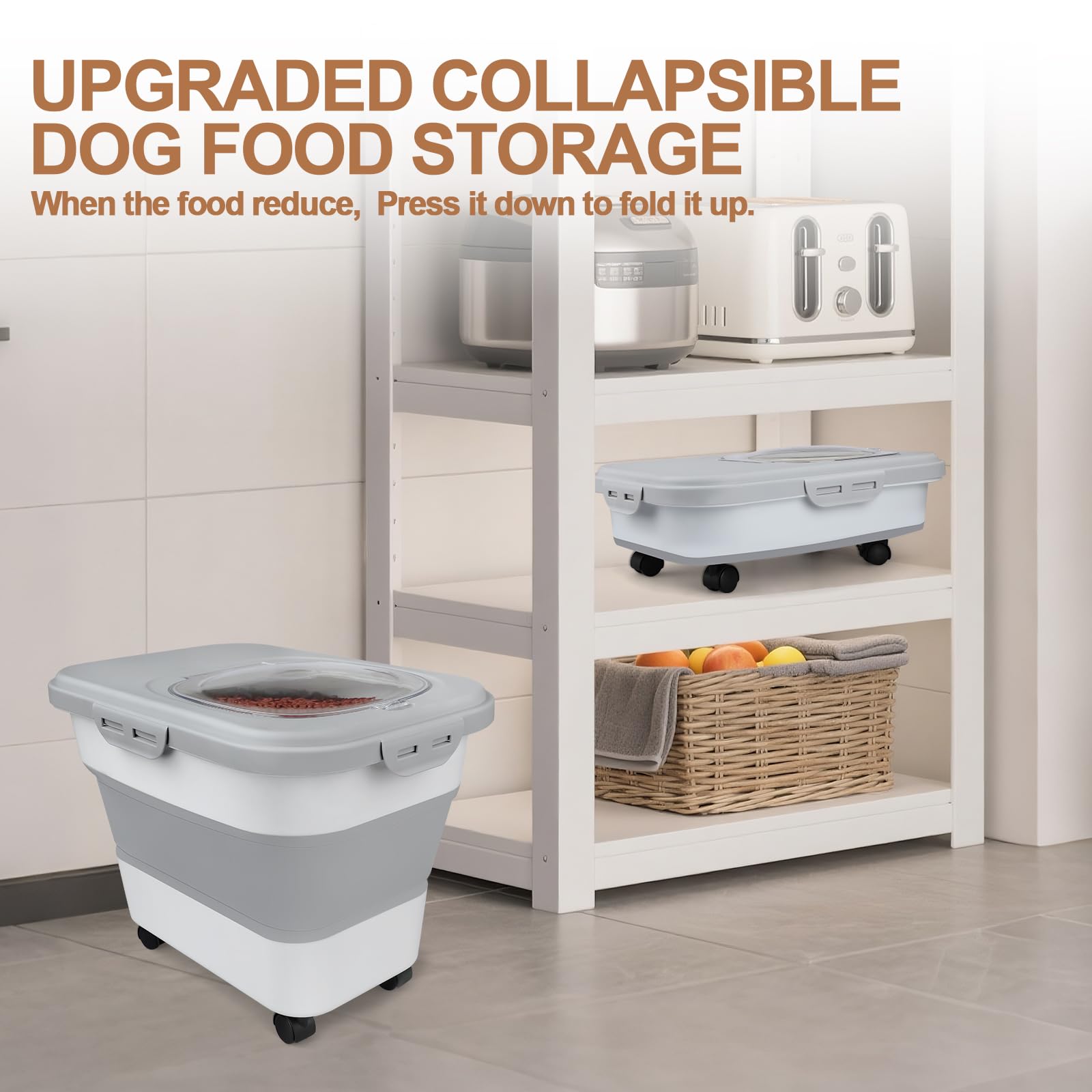 TIOVERY clear top lets you check food levels at a glance.