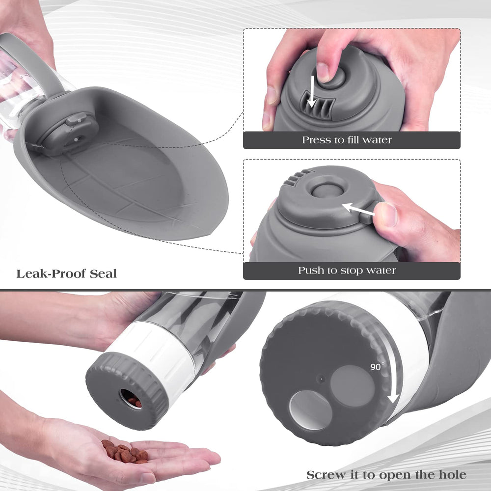 TIOVERY portable pet food compartment keeps snacks accessible during travel.