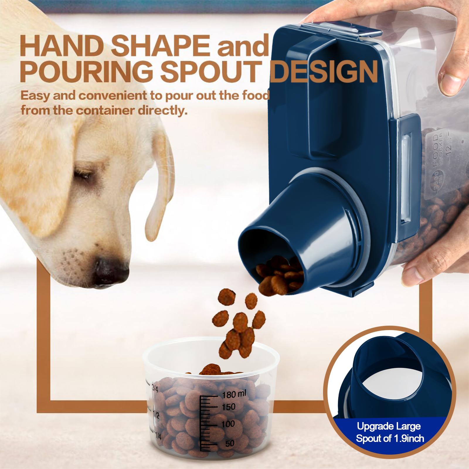 TIOVERY cat food container airtight lid preserves freshness
