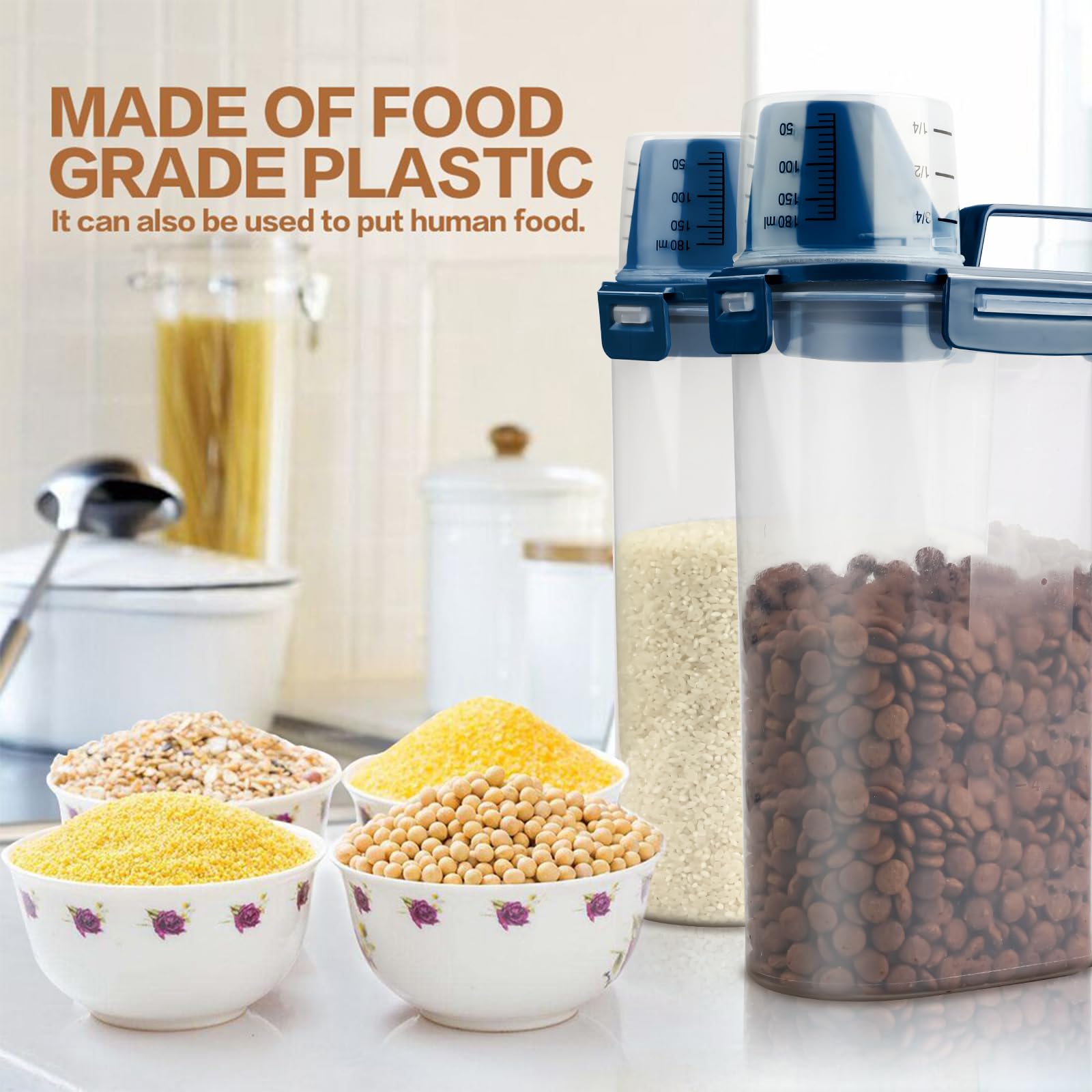 TIOVERY pet food container measuring cup for precise portions