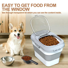 TIOVERY pet food scoop included for quick, mess-free portioning.