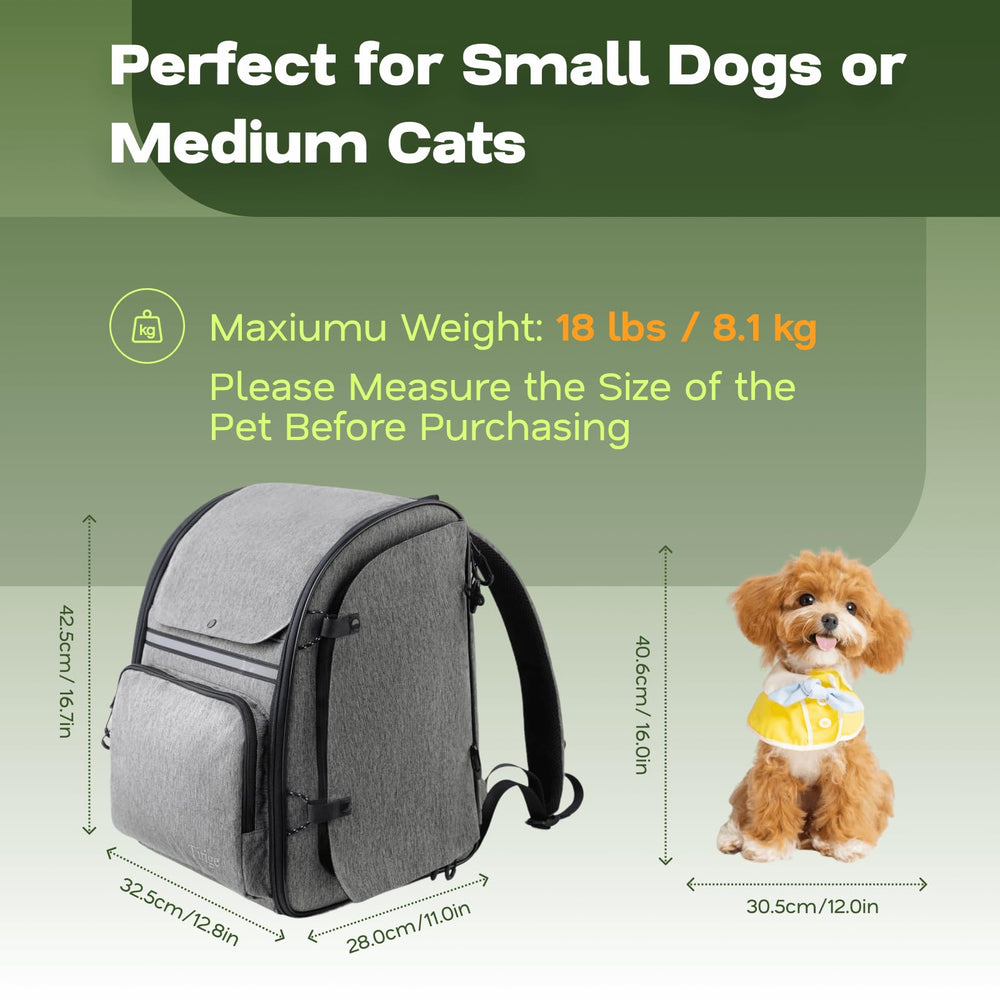 Tirige carrier backpack anxiety-curtain offers privacy to help calm pets during trips.