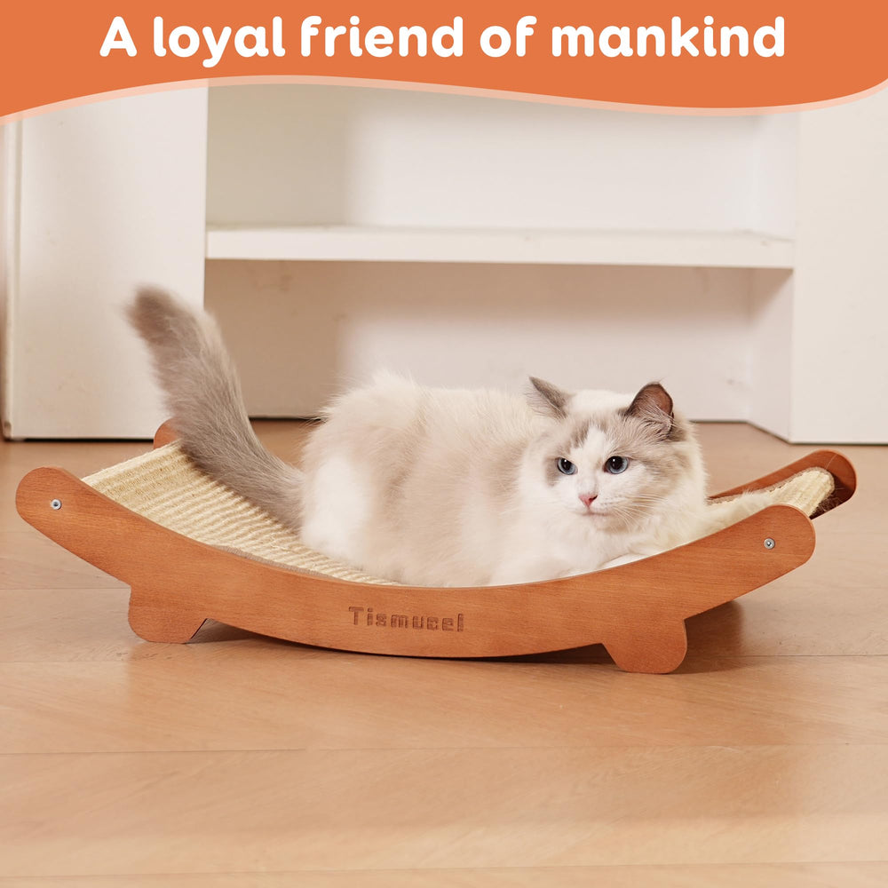 Tismucel indoor cat play setup supports claw care and play in small spaces.