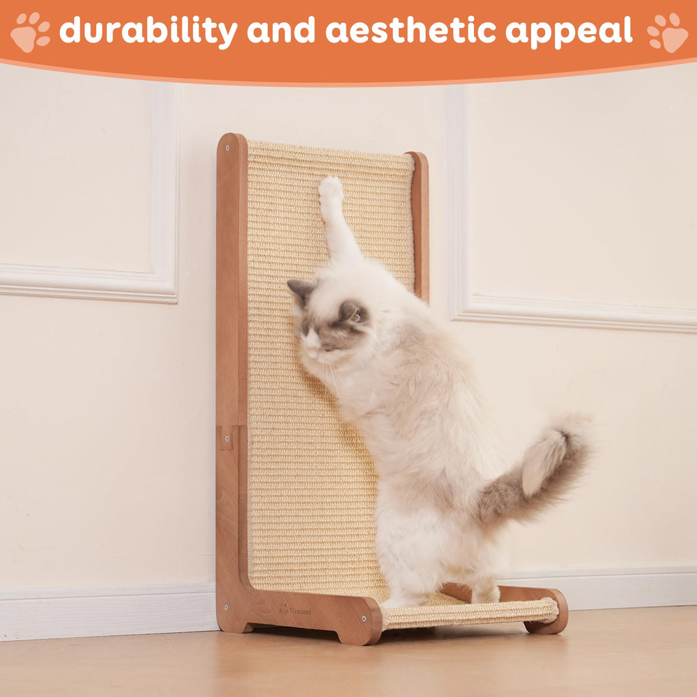Tismucel sisal scratch pad horizontal surface for versatile use.