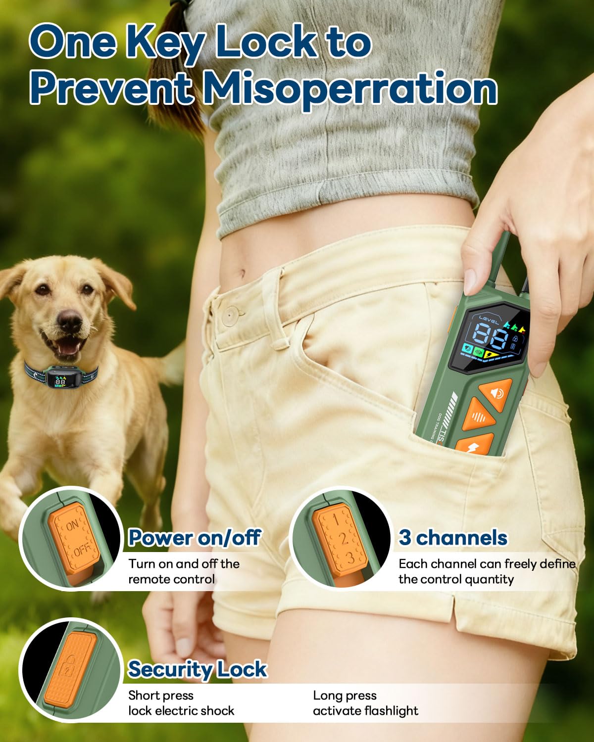 TISOOG remote safety lock feature preventing accidental activation.