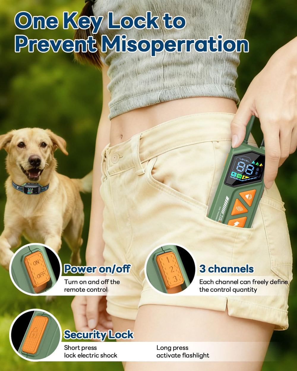 TISOOG remote safety lock feature preventing accidental activation.