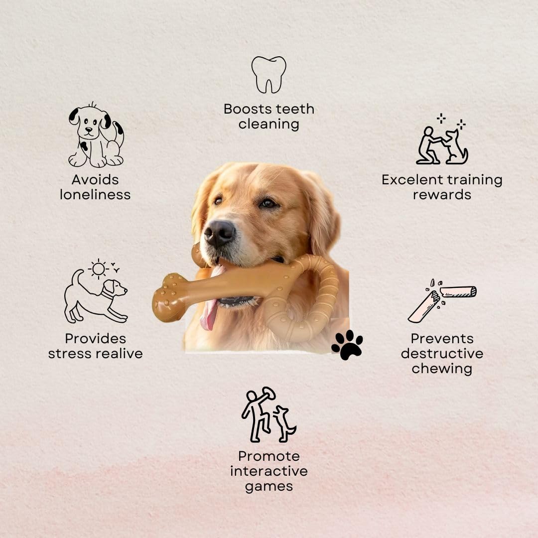 TITAN PUP TOYS molar bone beef aroma enhances chew time