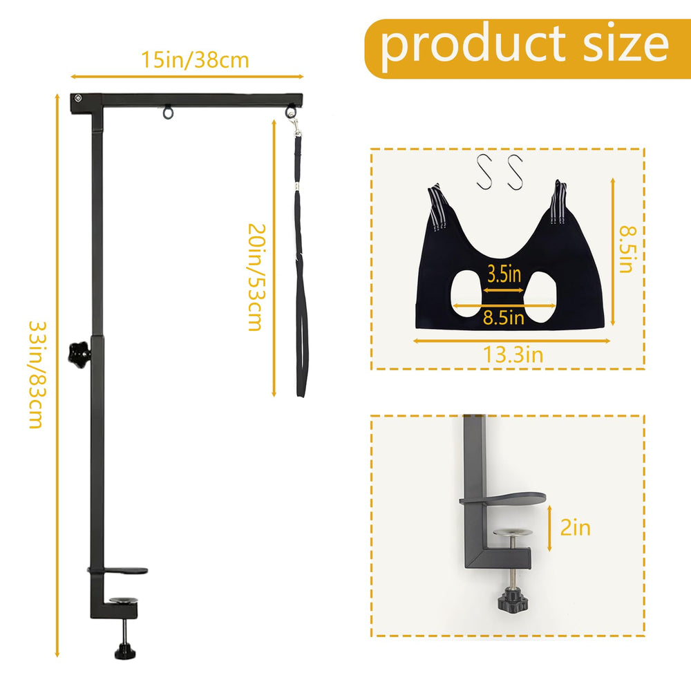 tiuire dog grooming arm hammock provides breathable comfort during grooming sessions