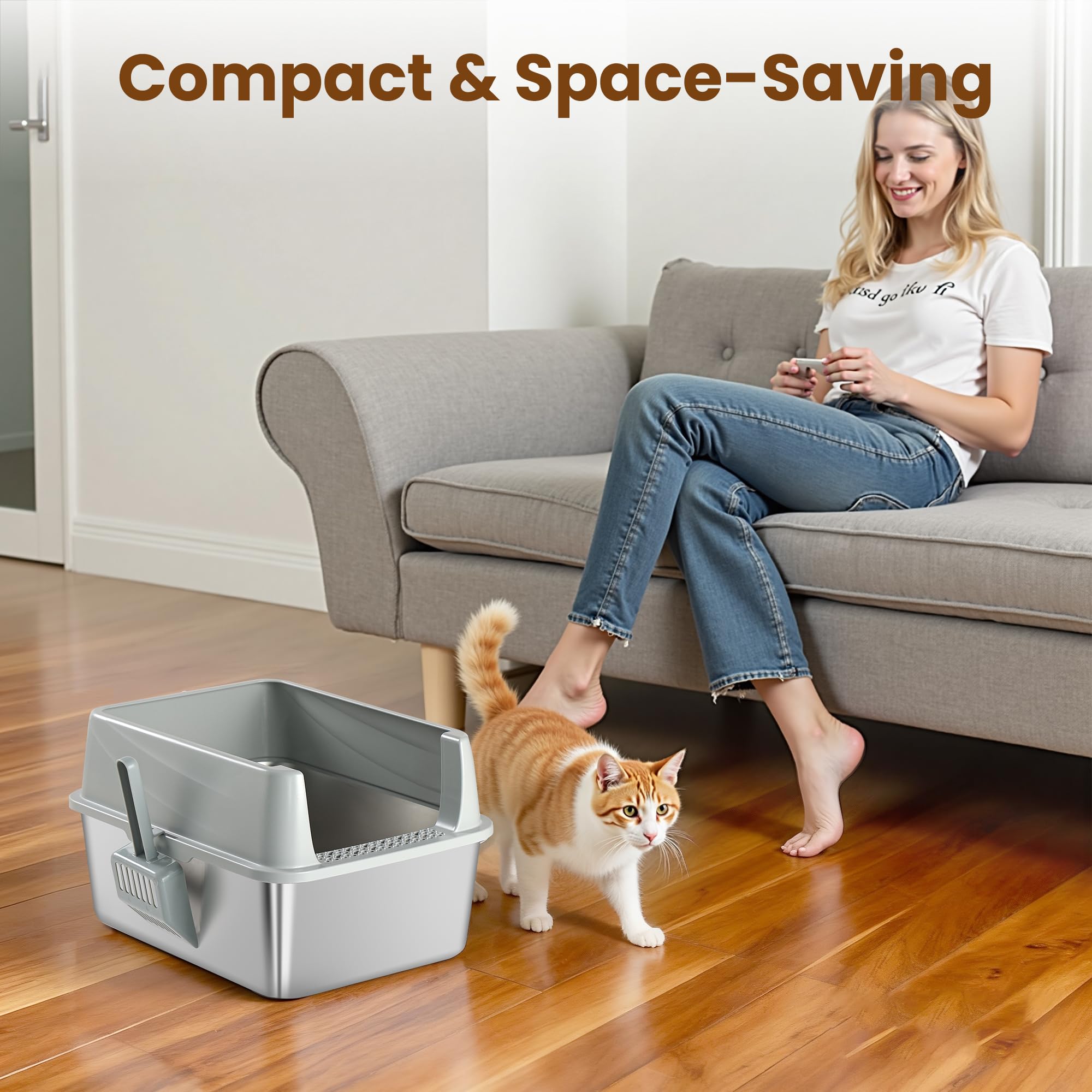 TIUUBT sifting base with 1-inch gap aids waste separation.