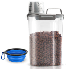 TIOVERY upgraded dog food container 3qt for secure, easy storage.