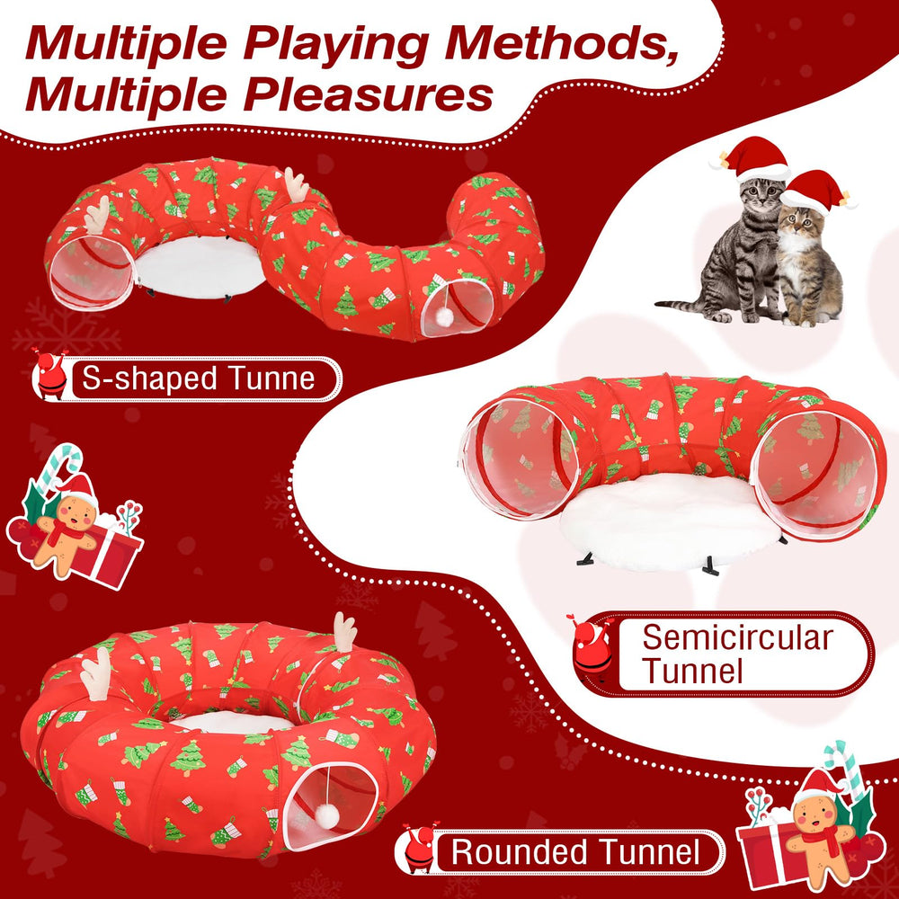 Tivray cat tunnel bed spacious interior enables cats or small animals to move and lounge.