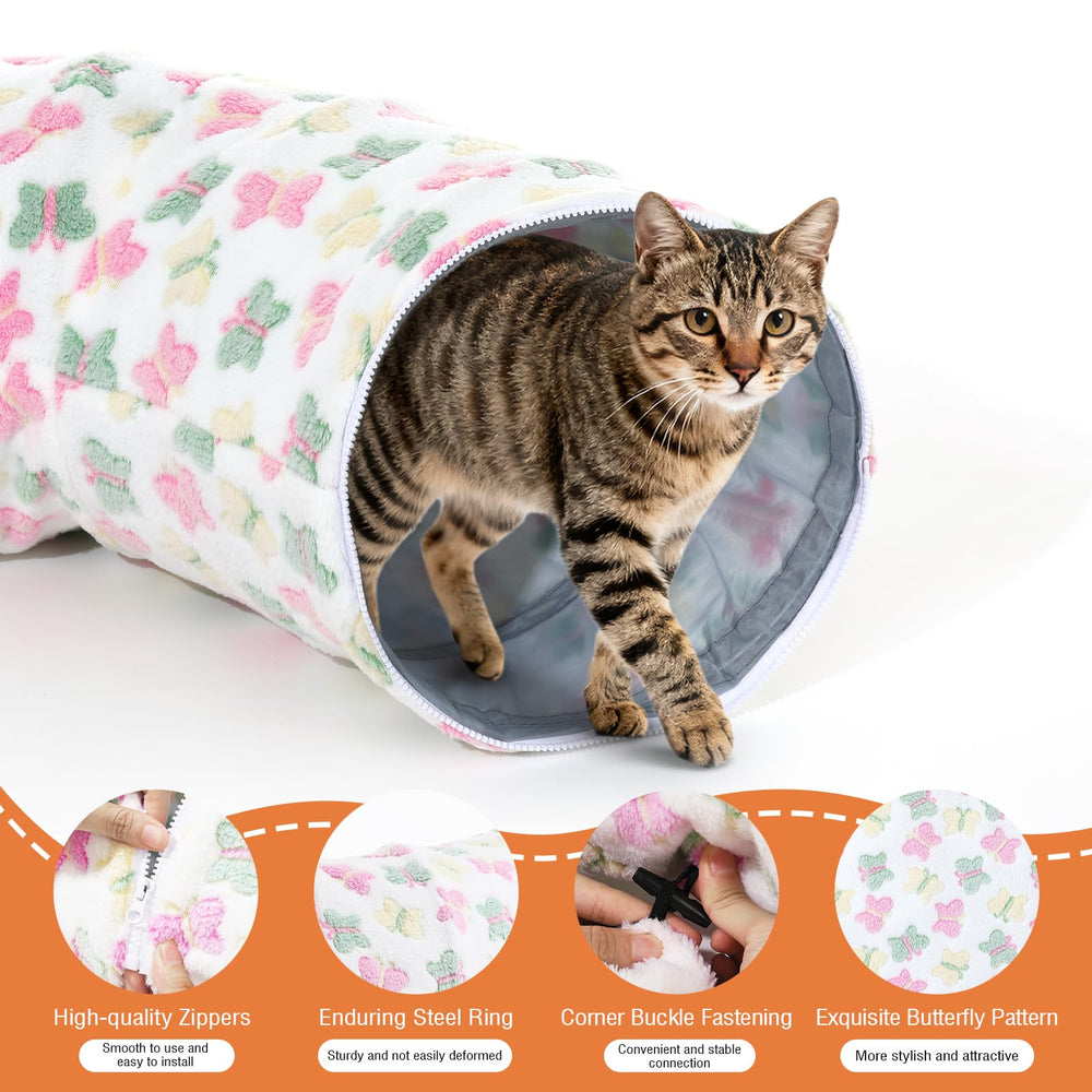 Tivray Cat Tunnel Peekaboo Cave reveals a warm hideaway for curious cats.